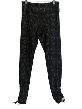Kyodan Boho Geometric Print Ruched Waist Leggings Small S